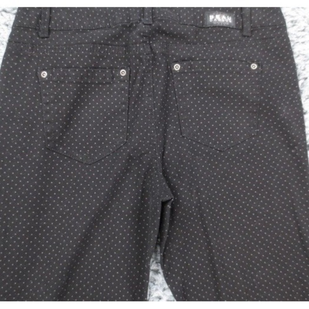 Beau Dawson Jeans Women's 12 Black‎ Polka Dot Stretch Blend Cropped Tapered Leg - Picture 3 of 6
